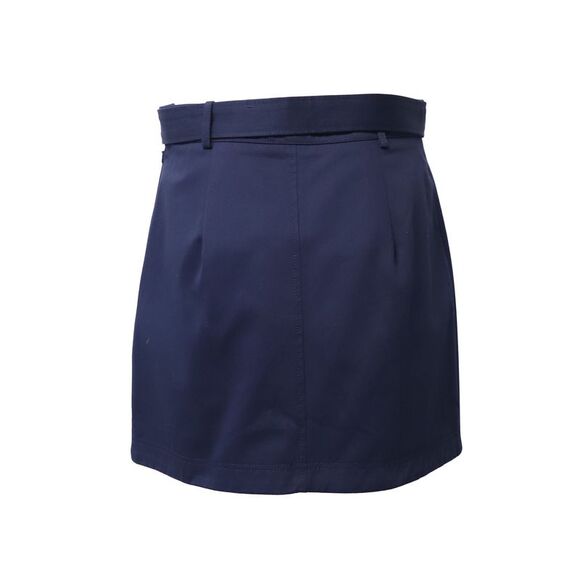 Alexa Chung Patch Pocket Mini Skirt in Navy Blue Cotton